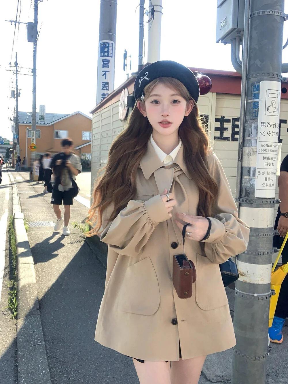 #C3583少女感風衣(配可拆卸帽子)