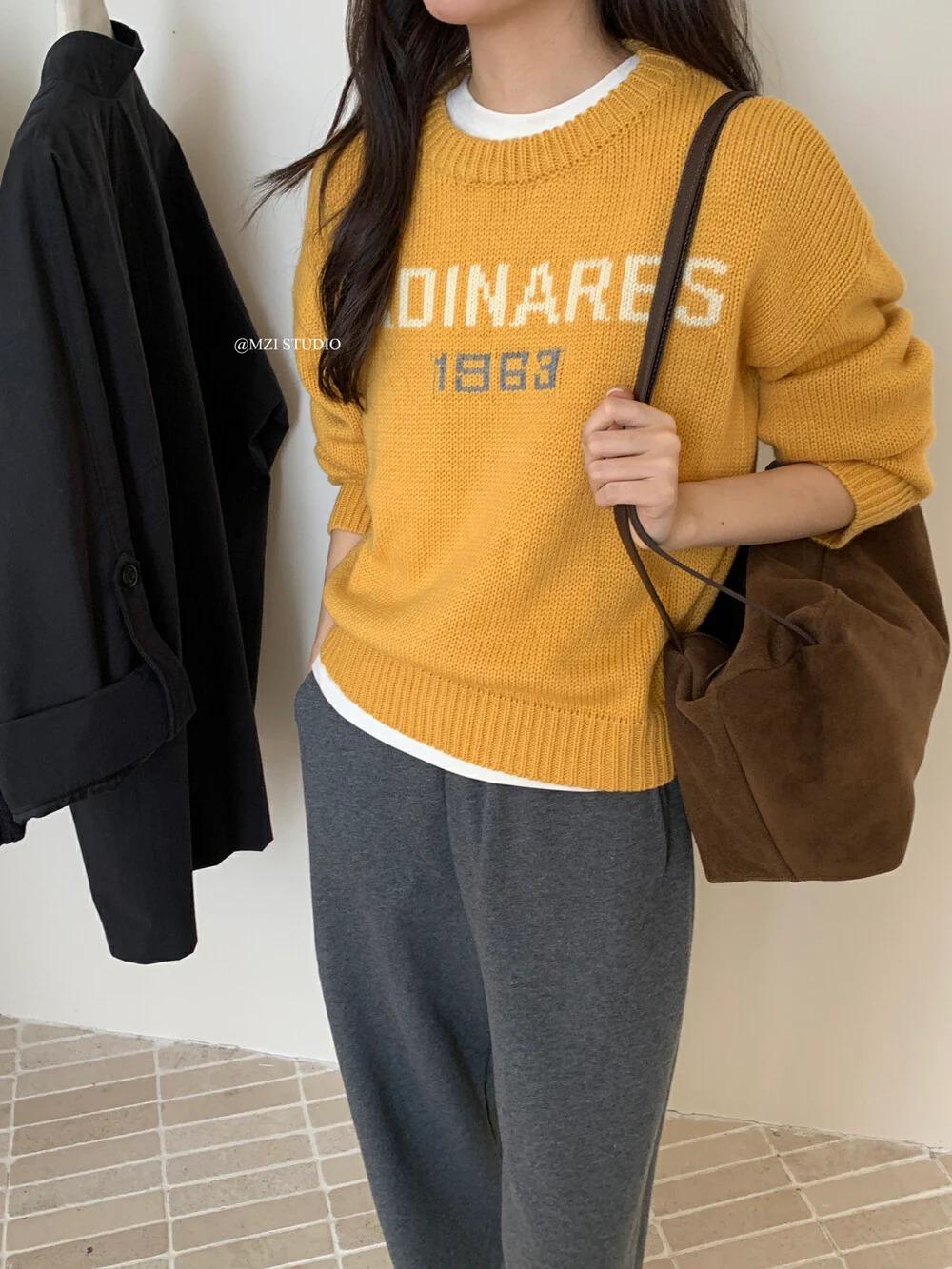 #C3595美式刺繡羊毛針織衫