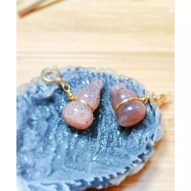 黑太陽葫蘆水晶項鍊