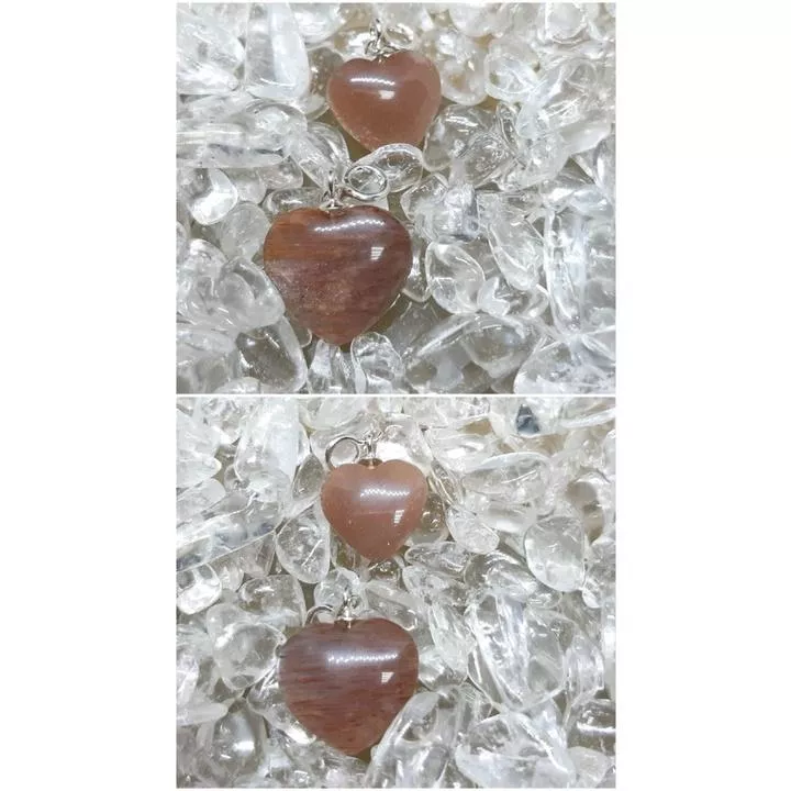 太陽石愛心水晶項鍊