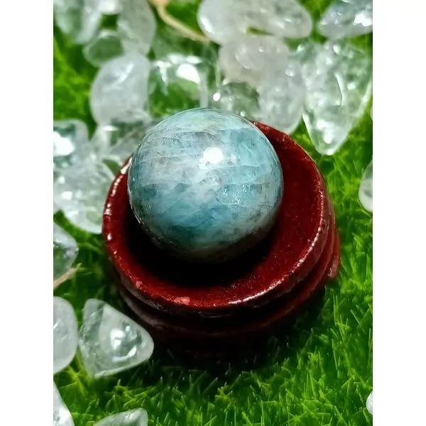 藍磷灰石水晶球