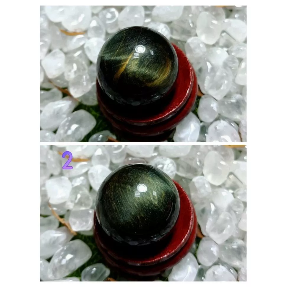 藍虎眼石水晶球