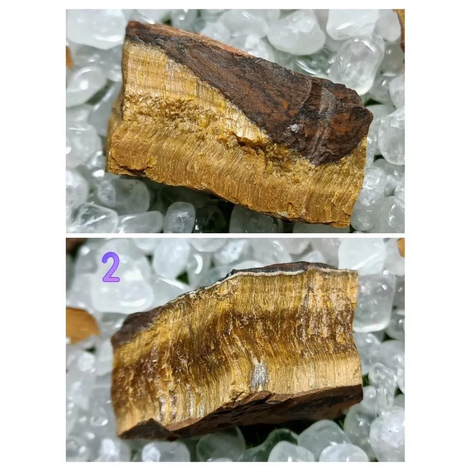 虎眼石水晶原礦