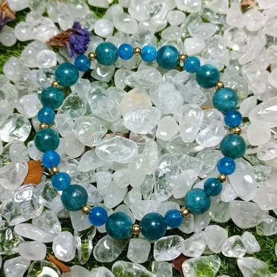 藍磷灰水晶手鍊