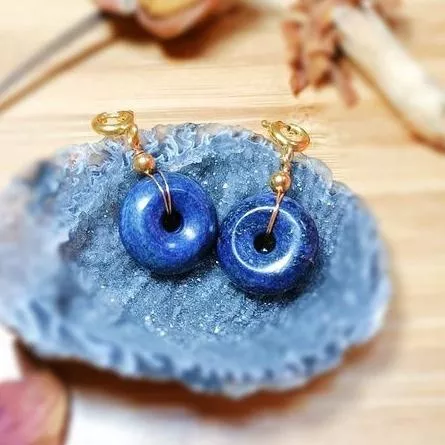 青金石平安扣水晶項鍊