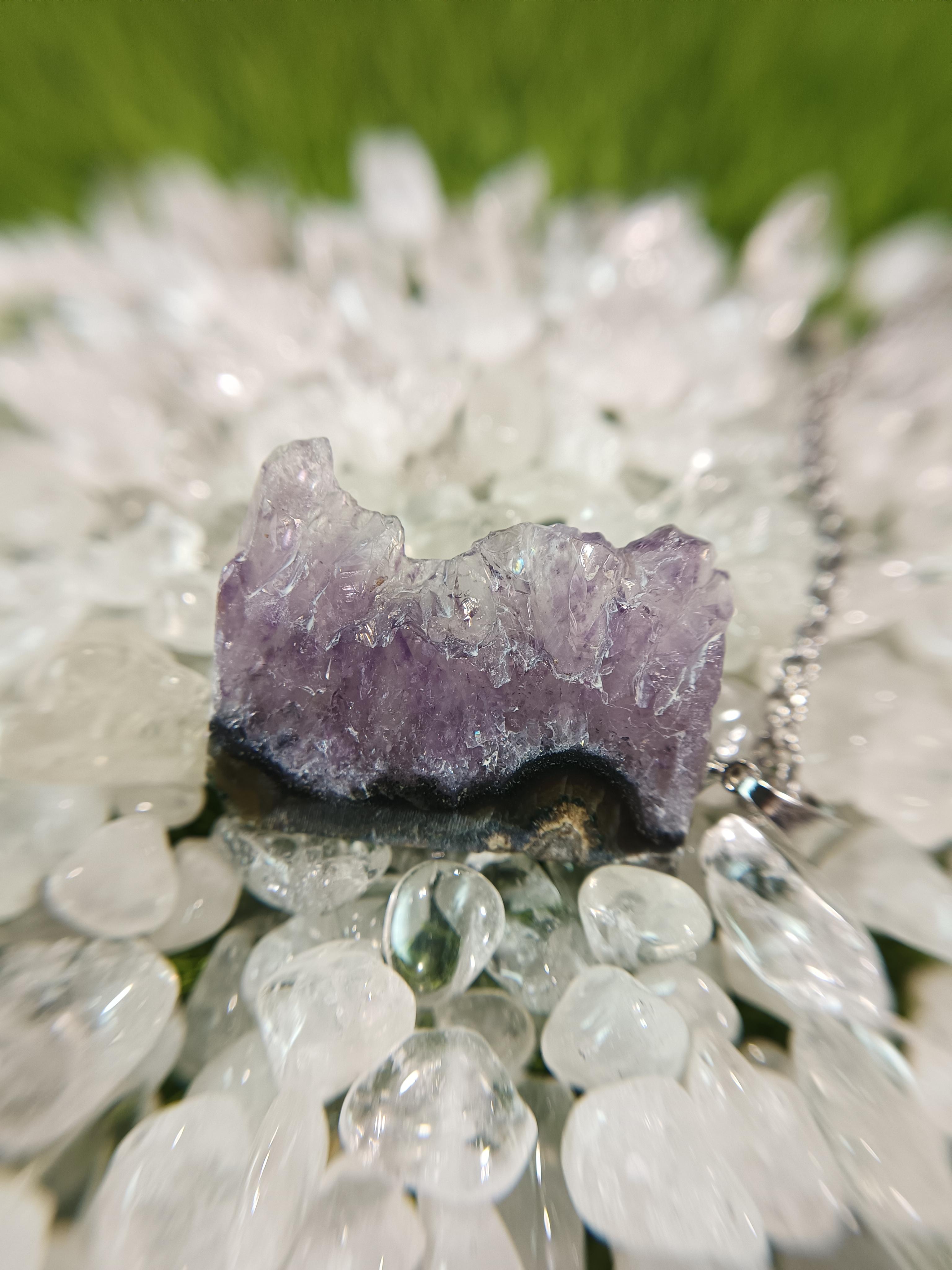 紫水晶花片項鏈