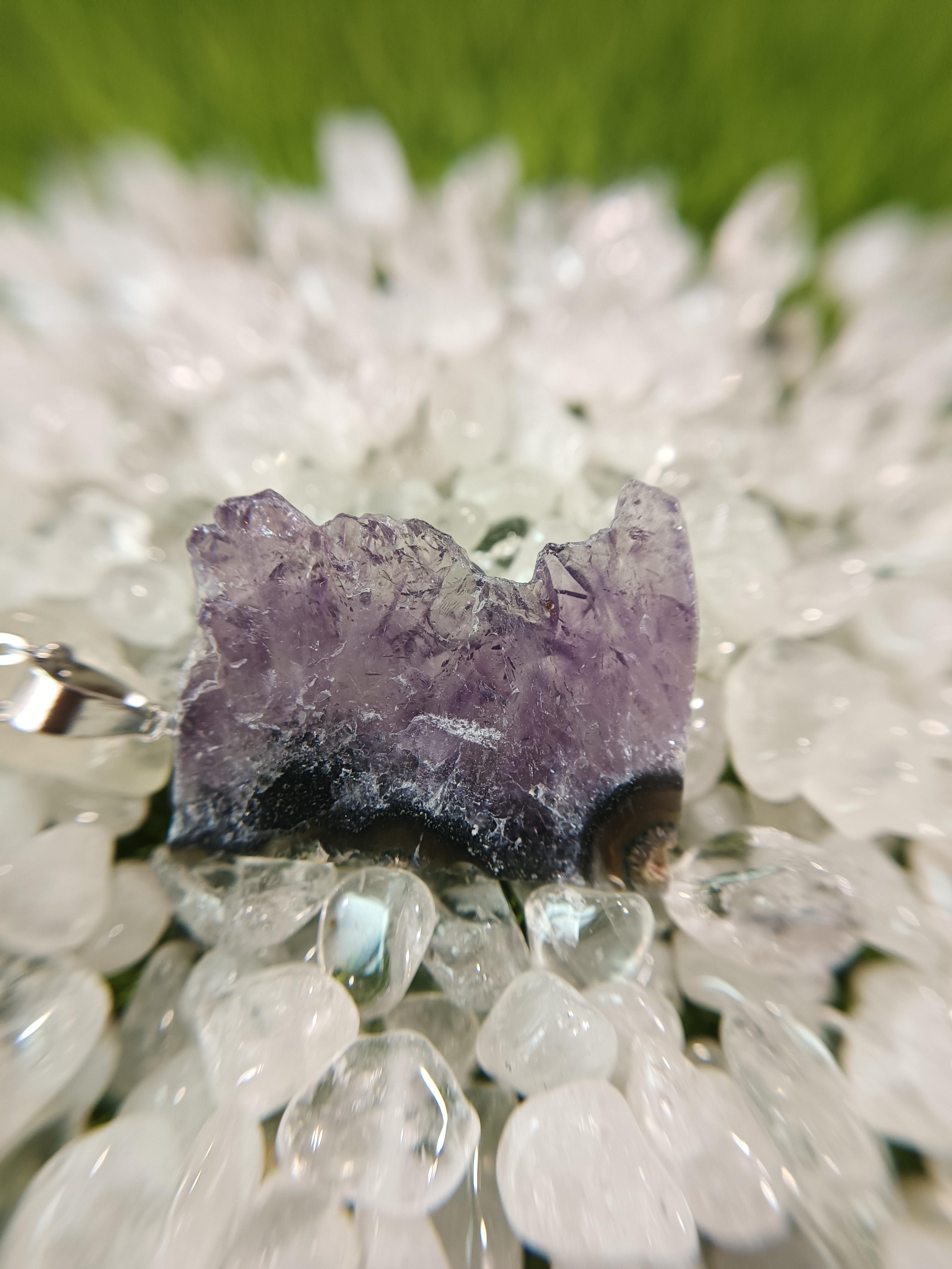 紫水晶花片項鏈