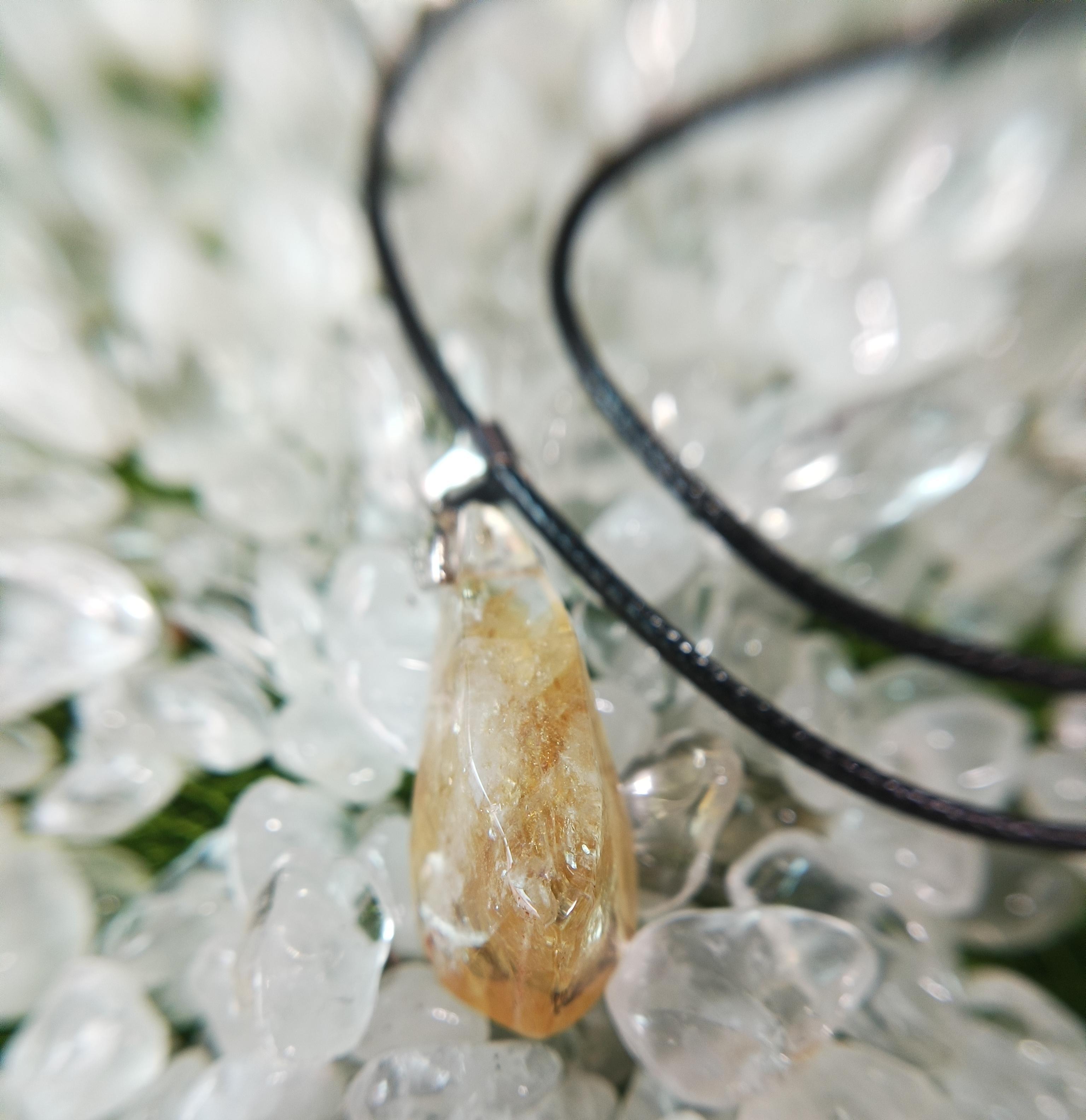 金字塔黃水晶項鏈