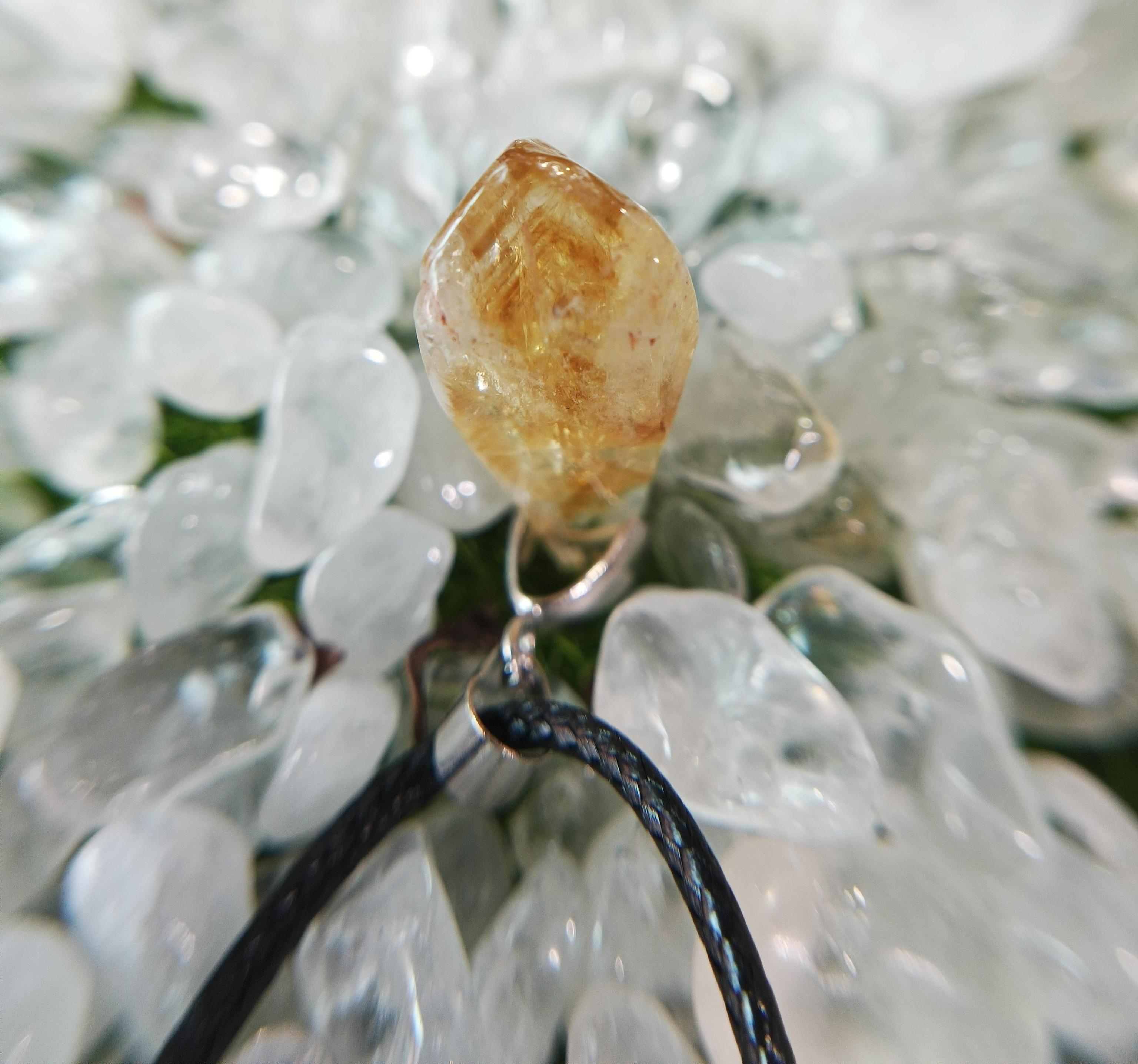 金字塔黃水晶項鏈