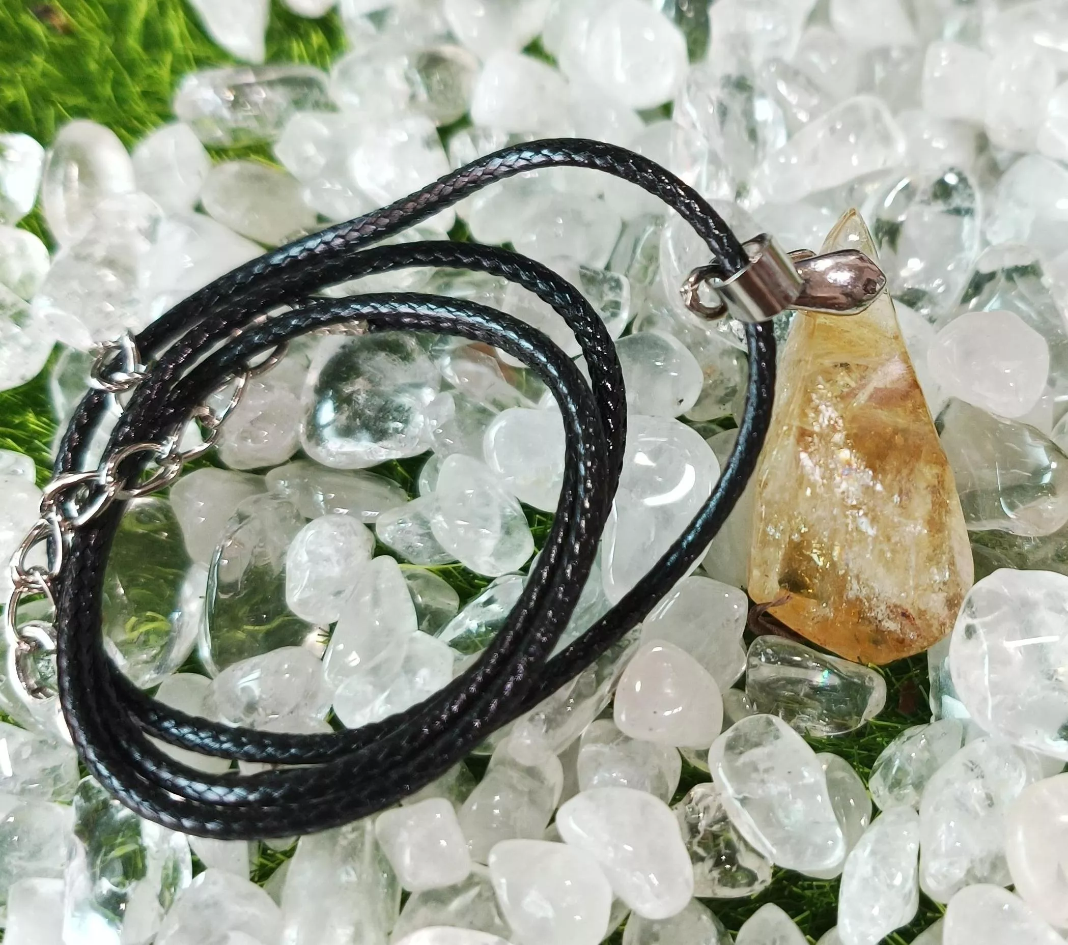 金字塔黃水晶項鏈