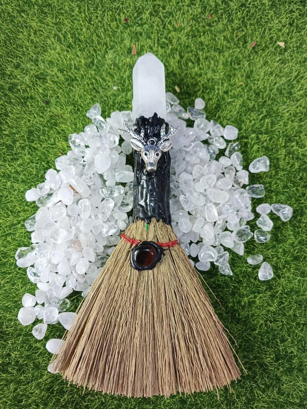 白水晶柱掃把