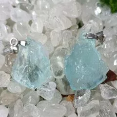 海藍寶原礦項鍊