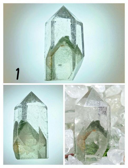 綠幽靈水晶柱