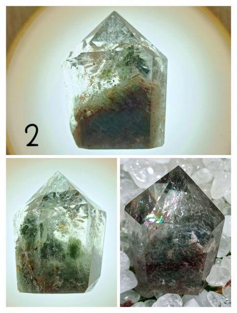 綠幽靈水晶柱