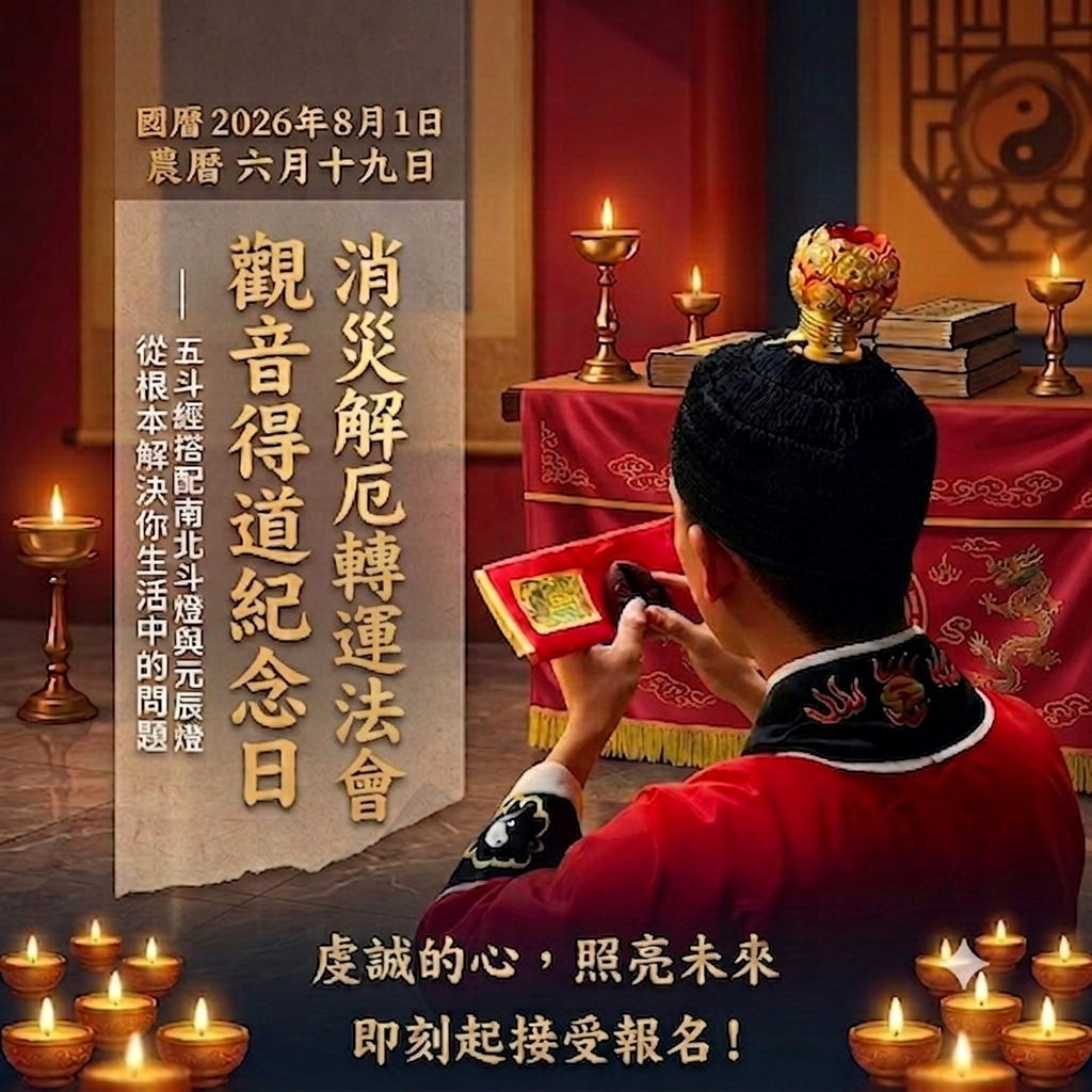 🙏 觀音得道紀念日•消災解厄轉運法會 🙏