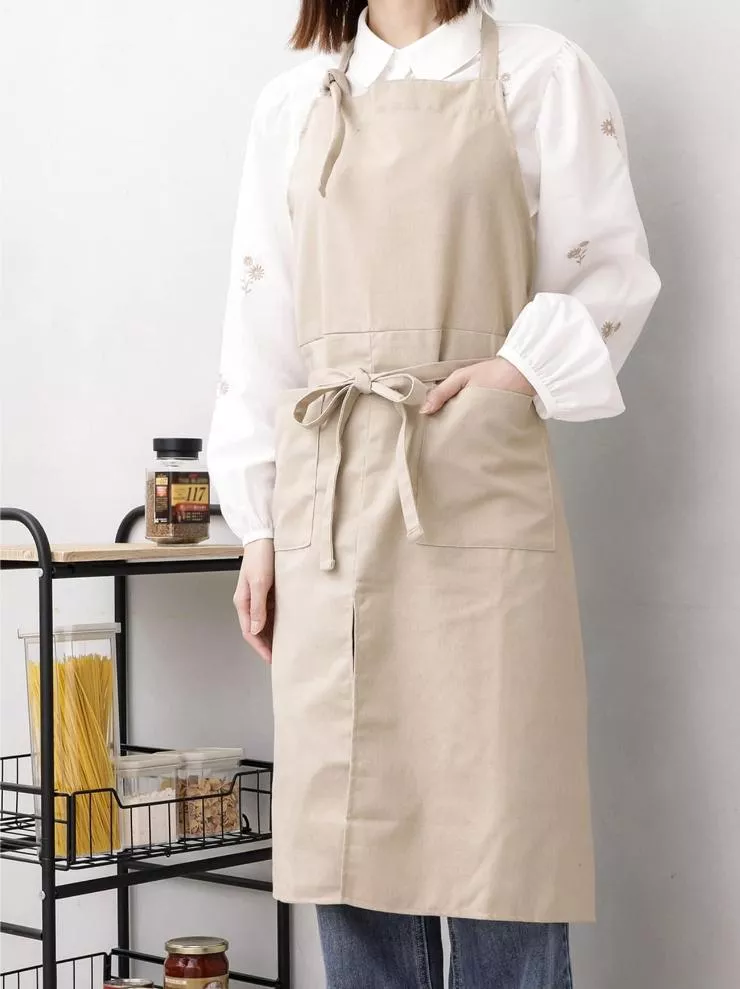 3COINS✈日本代購✈無印風開岔圍裙｜廚房必備｜防止衣物髒污