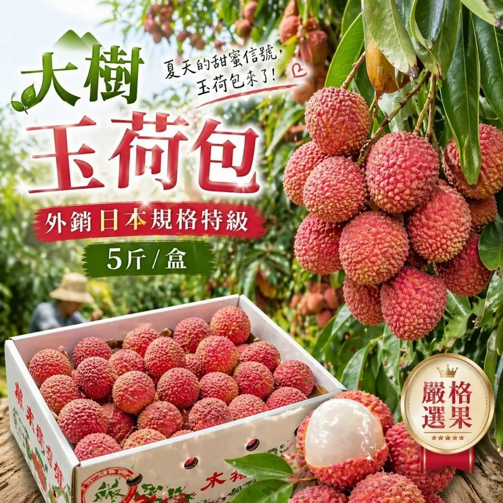 高雄大樹特級玉荷包 5斤 產地直送  外銷日本等級嚴選(預購)