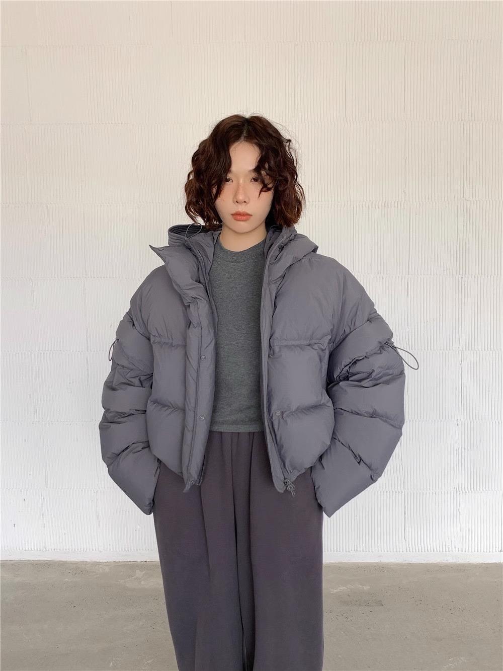 可拆袖澎澎鴨絨外套