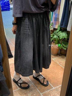 26162/復古牛仔褲裙