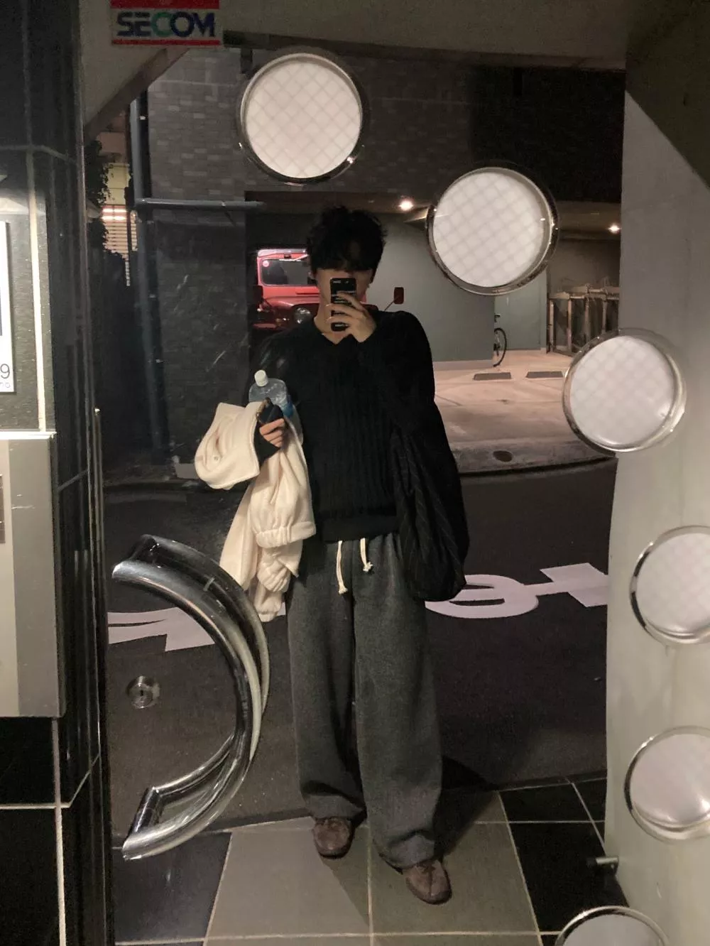 NF03 蘇格蘭針織 直筒加絨落地長褲