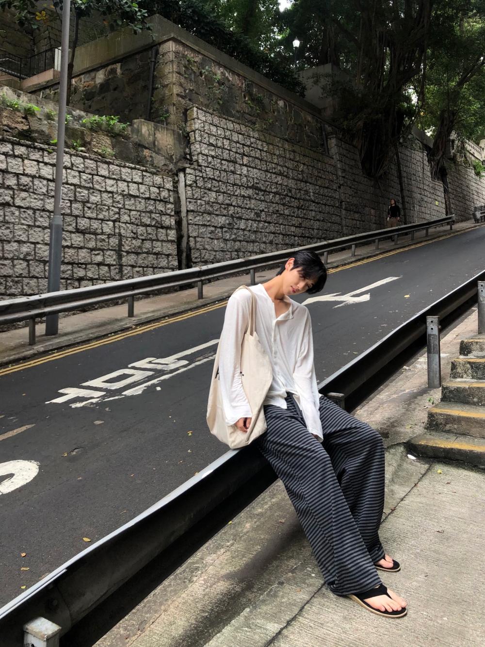 NL09 透氣亞麻 圓領開衫上衣