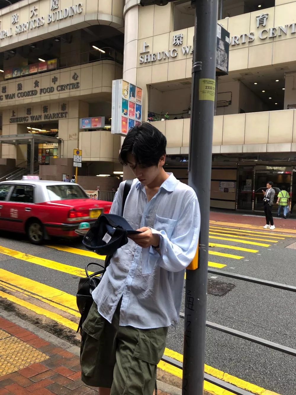 NL05 慵懶港風 條紋口袋襯衫