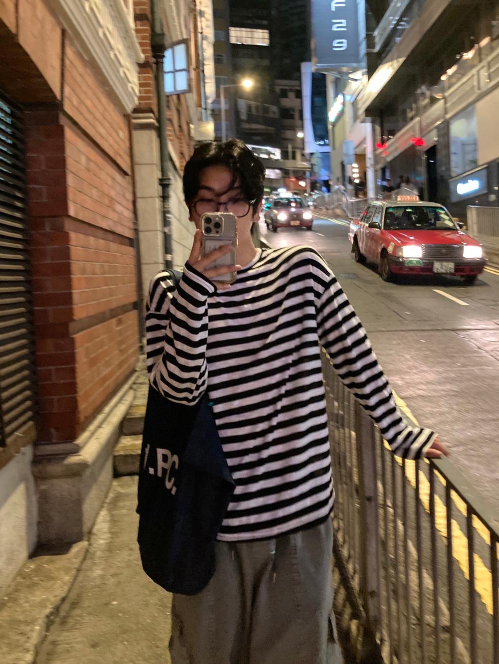NL07 皇家復刻 亞麻細針織條紋上衣
