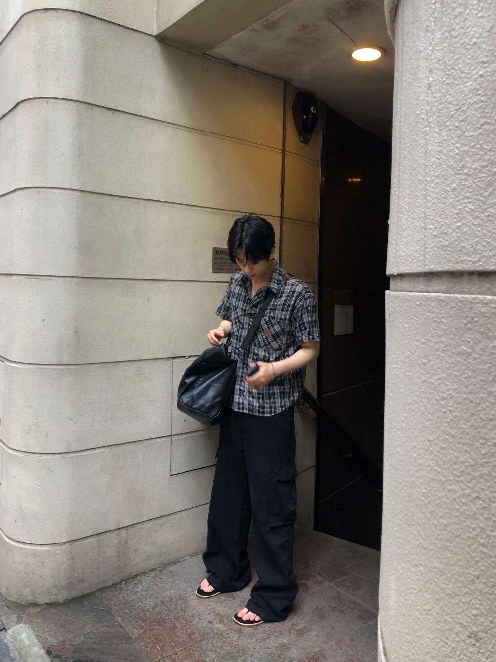 NL04 英格蘭格紋 工裝短袖襯衫