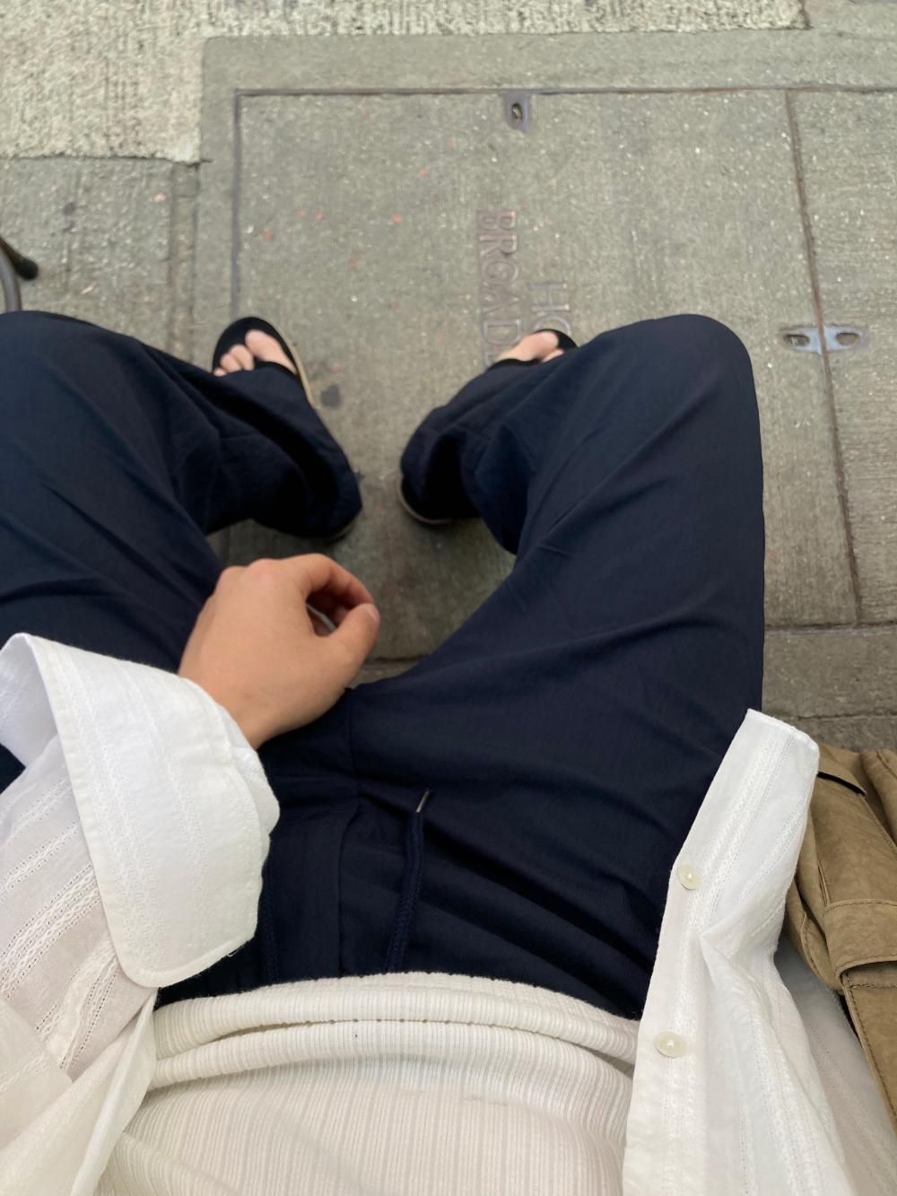NL15 日系簡約 夏季休閒闊腿褲