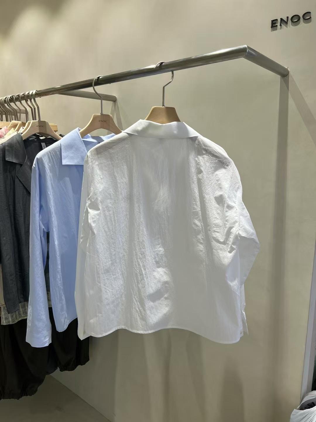 NL24 短版錐形 補丁刺繡襯衫