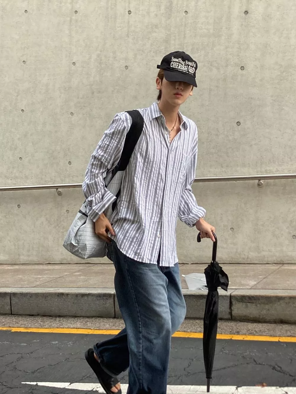 NM30_波浪紋理 條紋襯衫