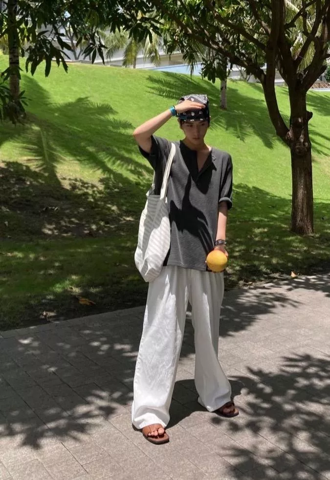 NQ11 必收款神褲 夏季寬鬆落地褲