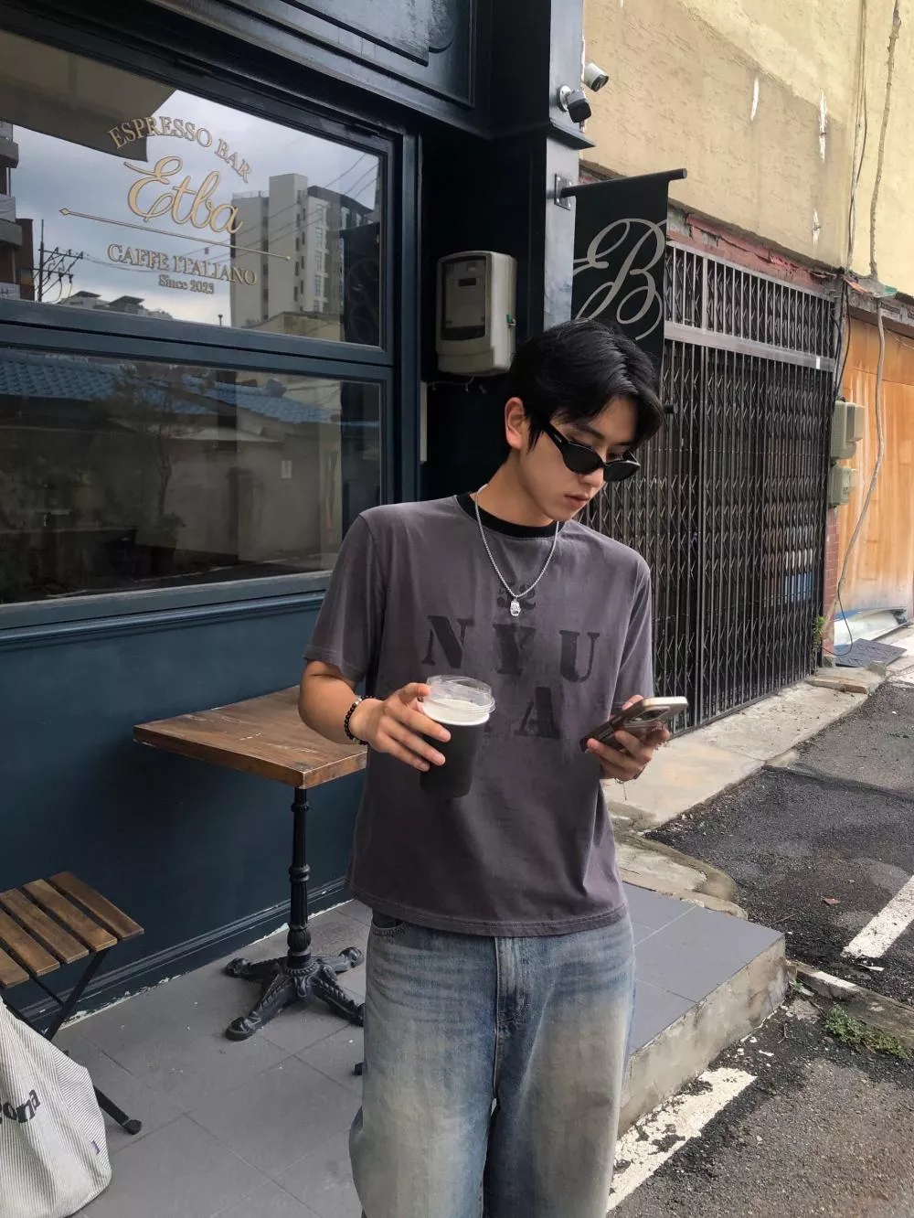 NV15 NYU印花 短版特殊刷色上衣