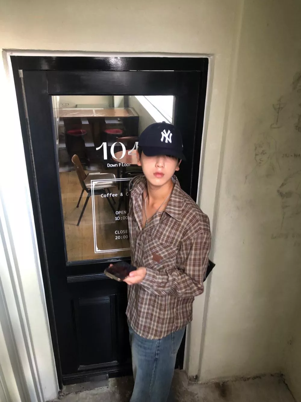 CA07_ 復古皮革標籤 蘇格蘭🏴󠁧󠁢󠁳󠁣󠁴󠁿格紋襯衫