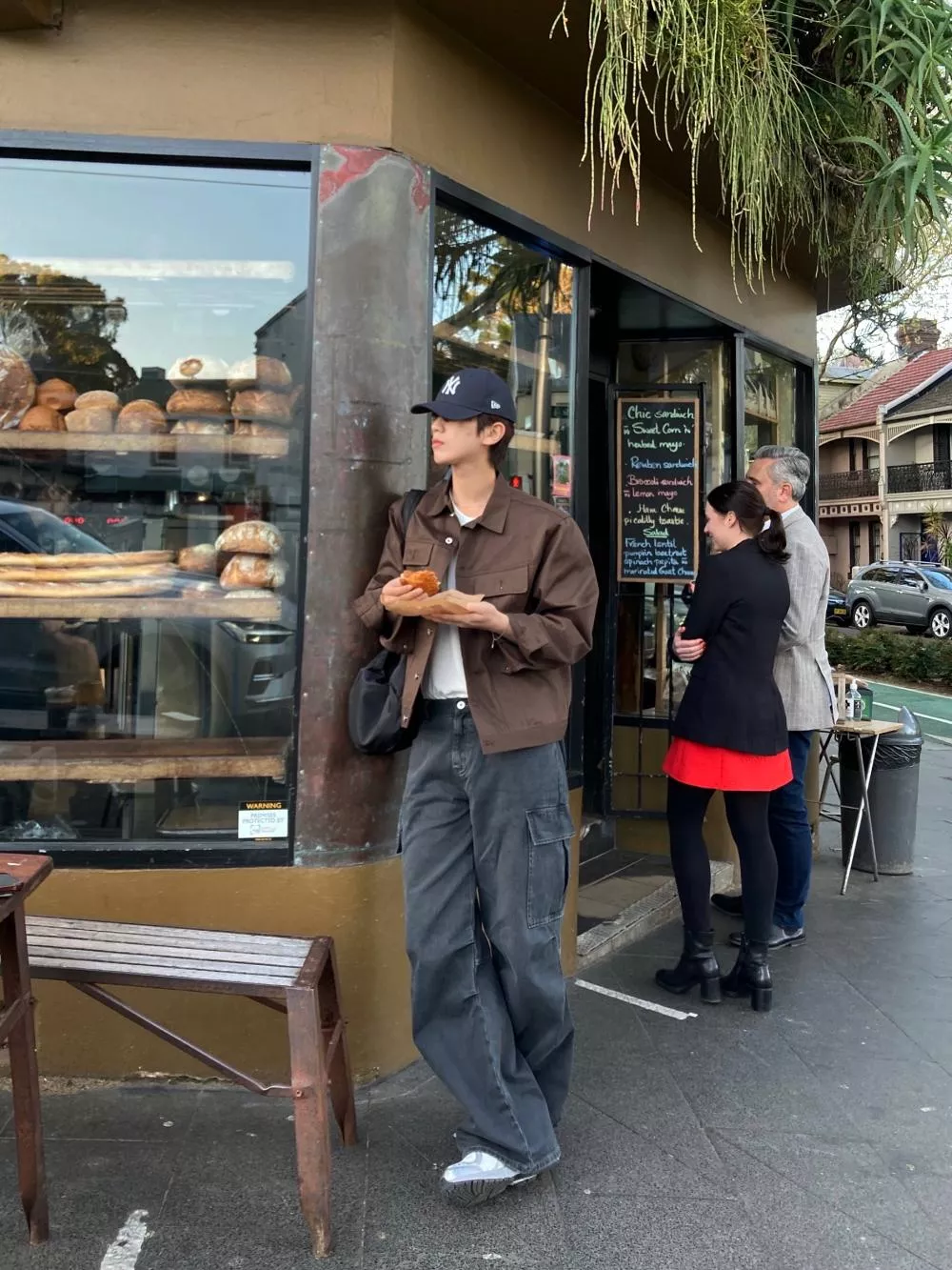 CA09_ 深染 降落傘工裝牛仔褲