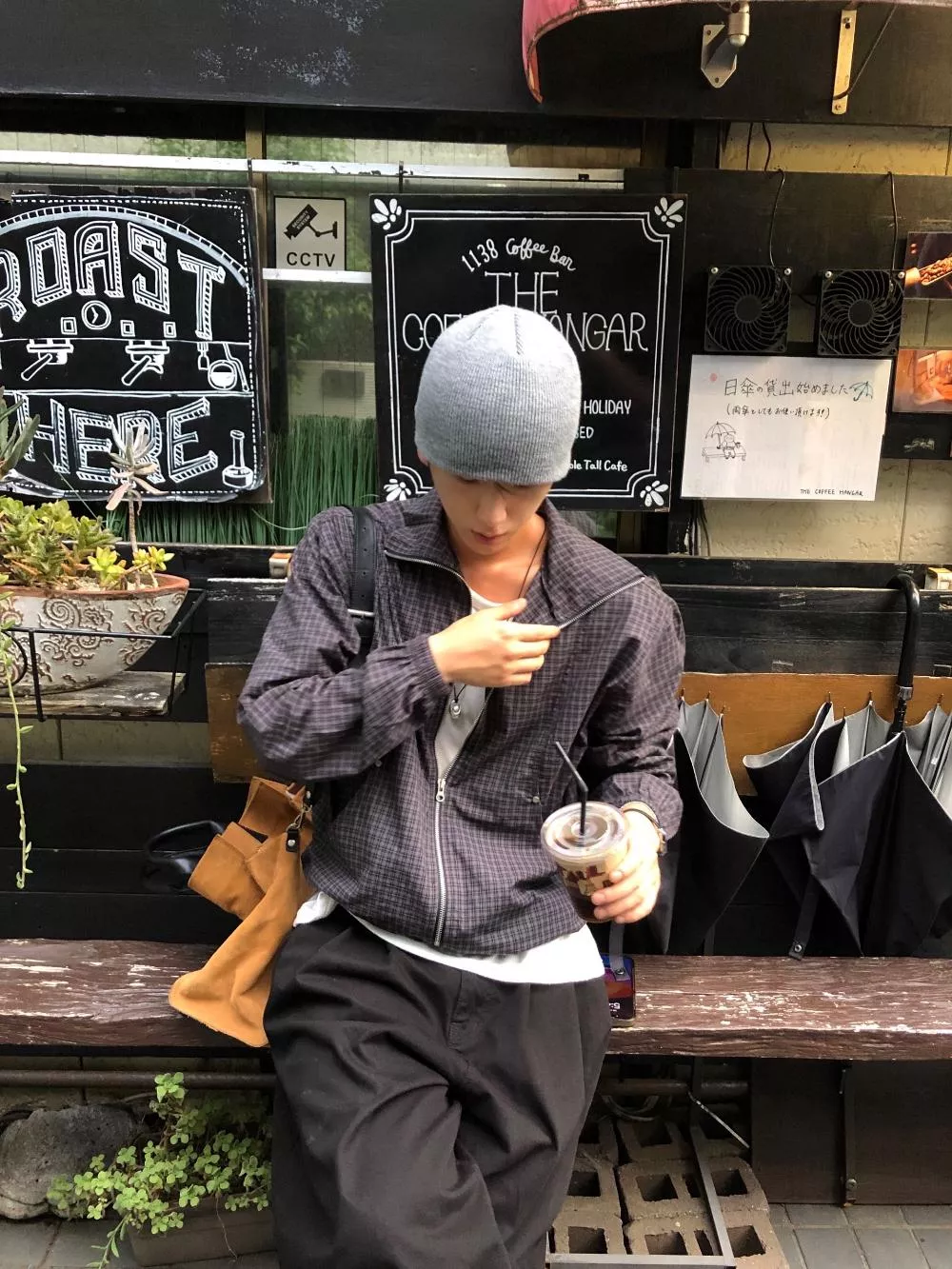 CB09_愛爾蘭格紋高領夾克