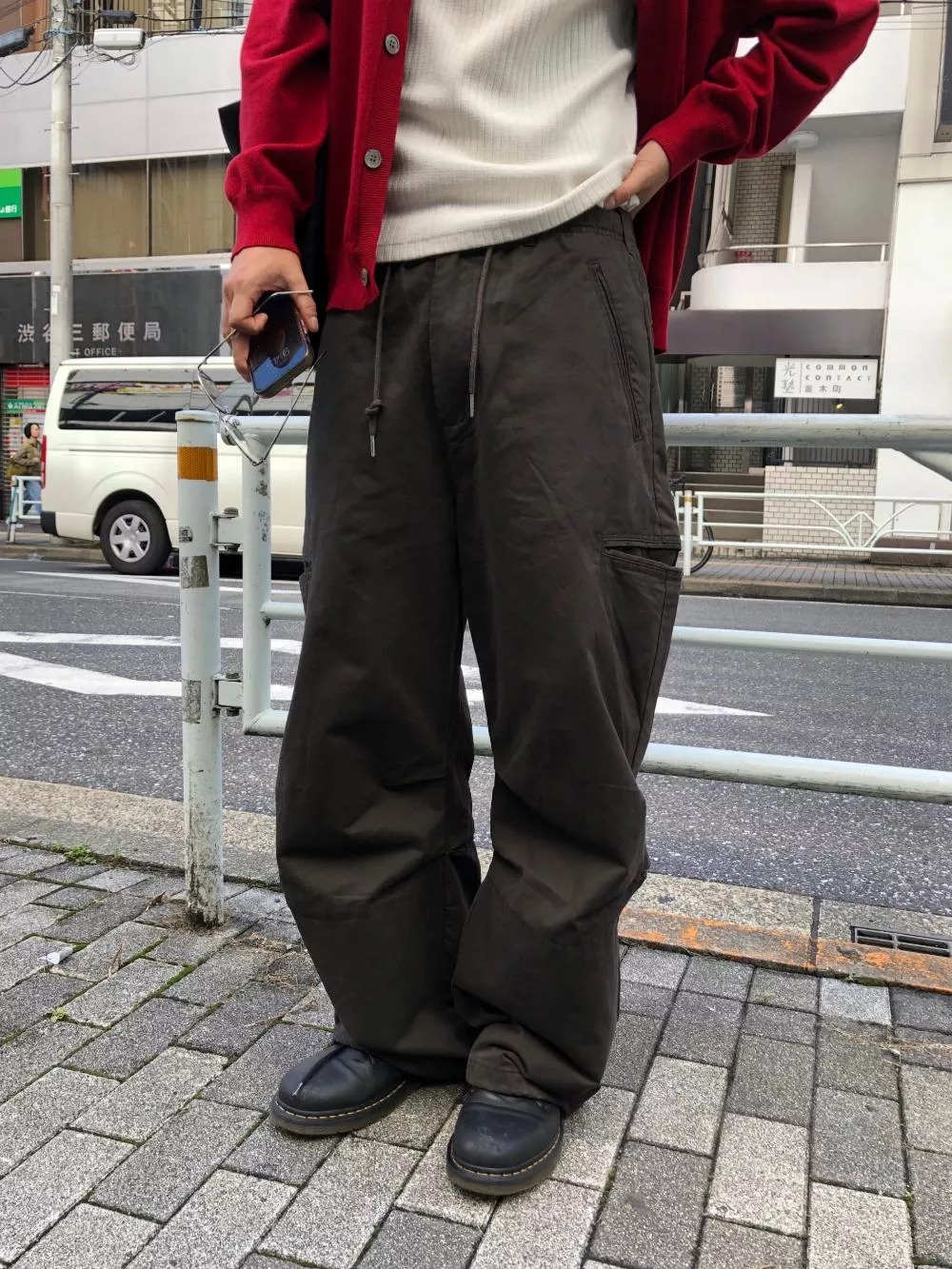 CB12_東京日常 抽繩側口袋闊腿褲