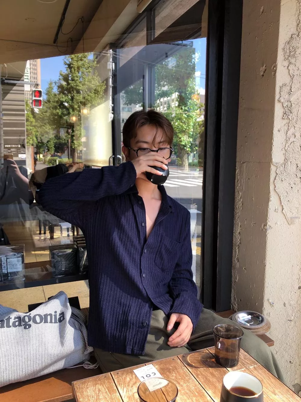 CB18_高級感針織 羅紋襯衫夾克