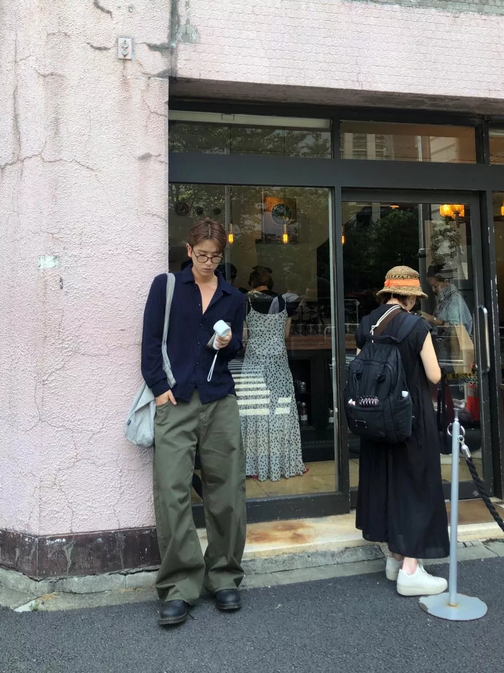 CB19_東京輪廓 曲線闊腿褲