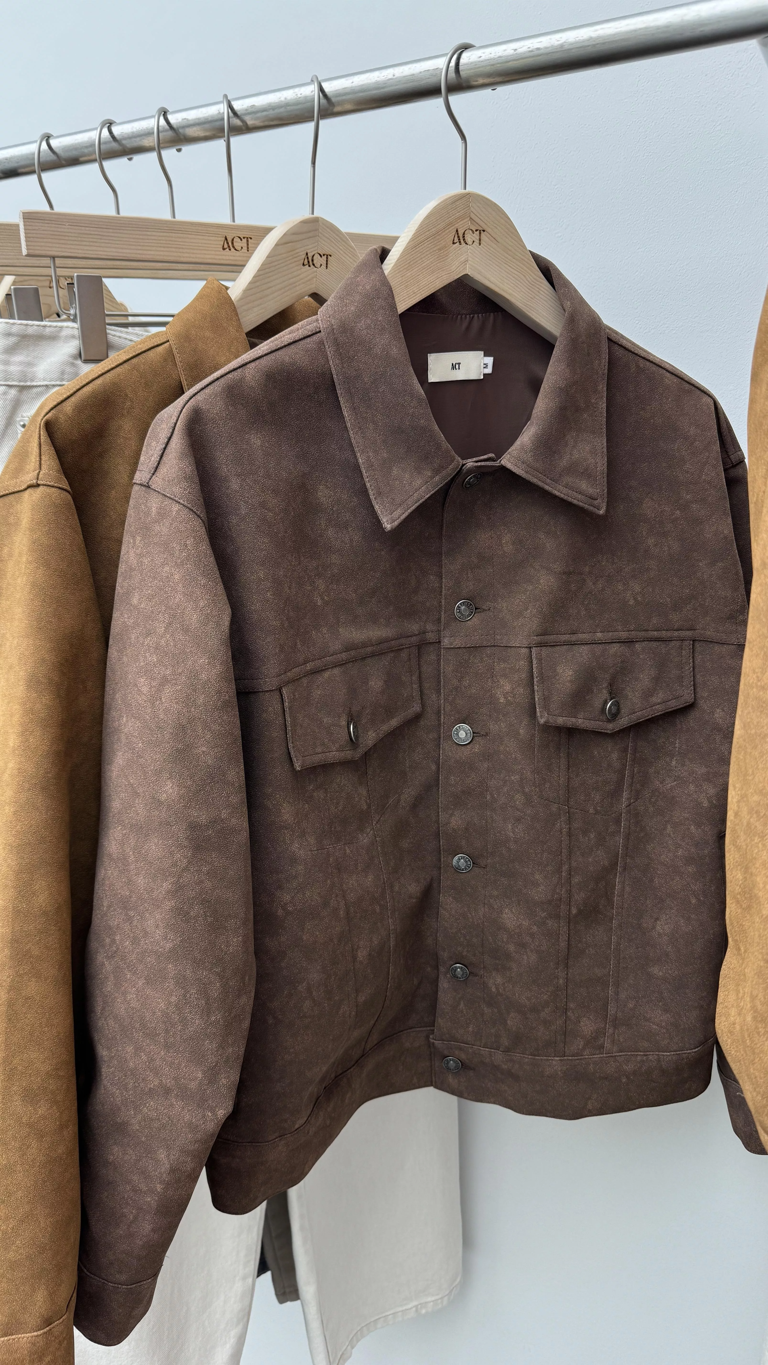 CB27_復古重磅麂皮 卡車司機夾克