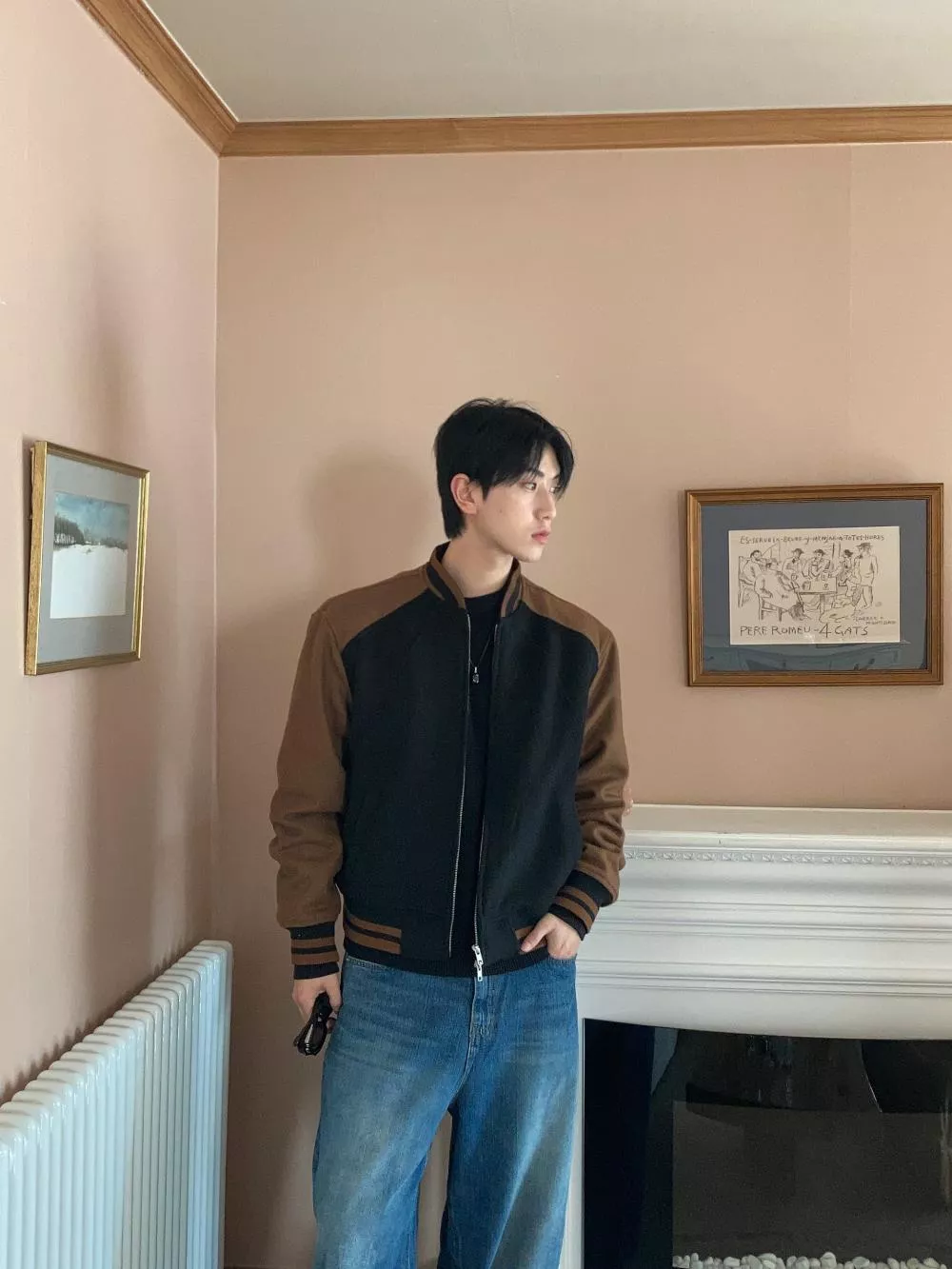 CD10_高級感撞色 復古羊毛棒球夾克