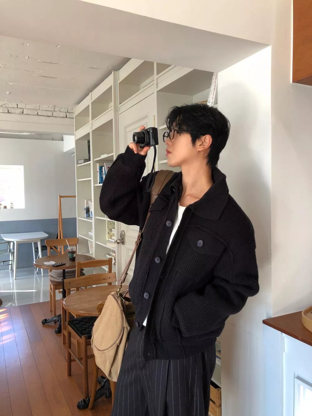 CE12_線條感羊毛 鋪棉針織杉