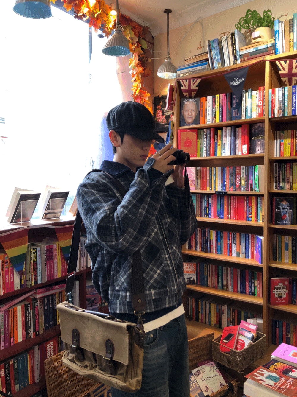 CF05_漢米爾頓 美麗諾羊毛 格紋羽絨外套