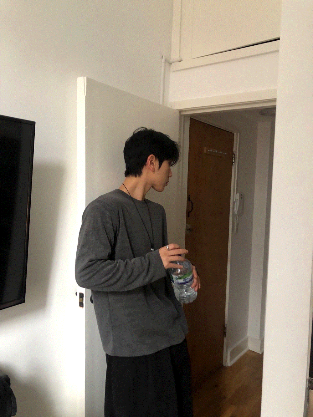 CF14_華夫格羅紋 針織上衣