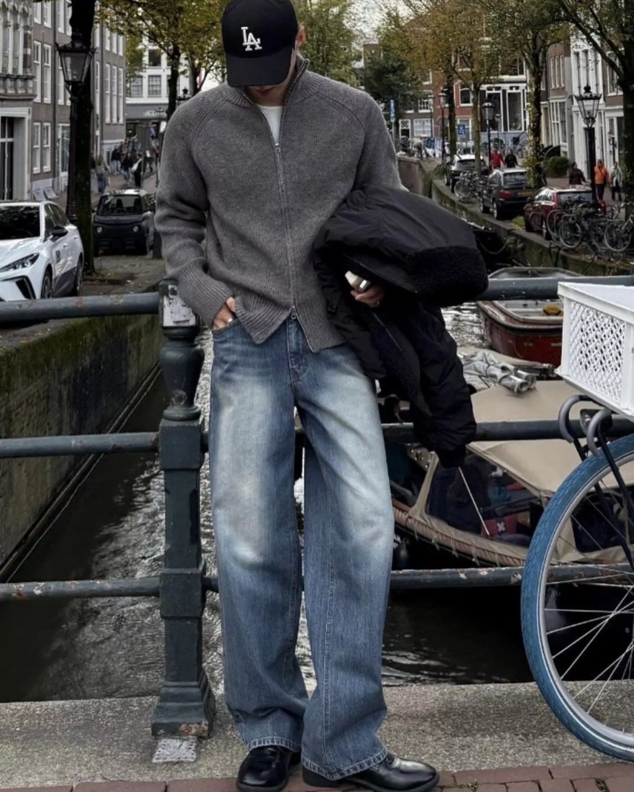 CF27_特殊刷色 燈芯絨水洗牛仔褲