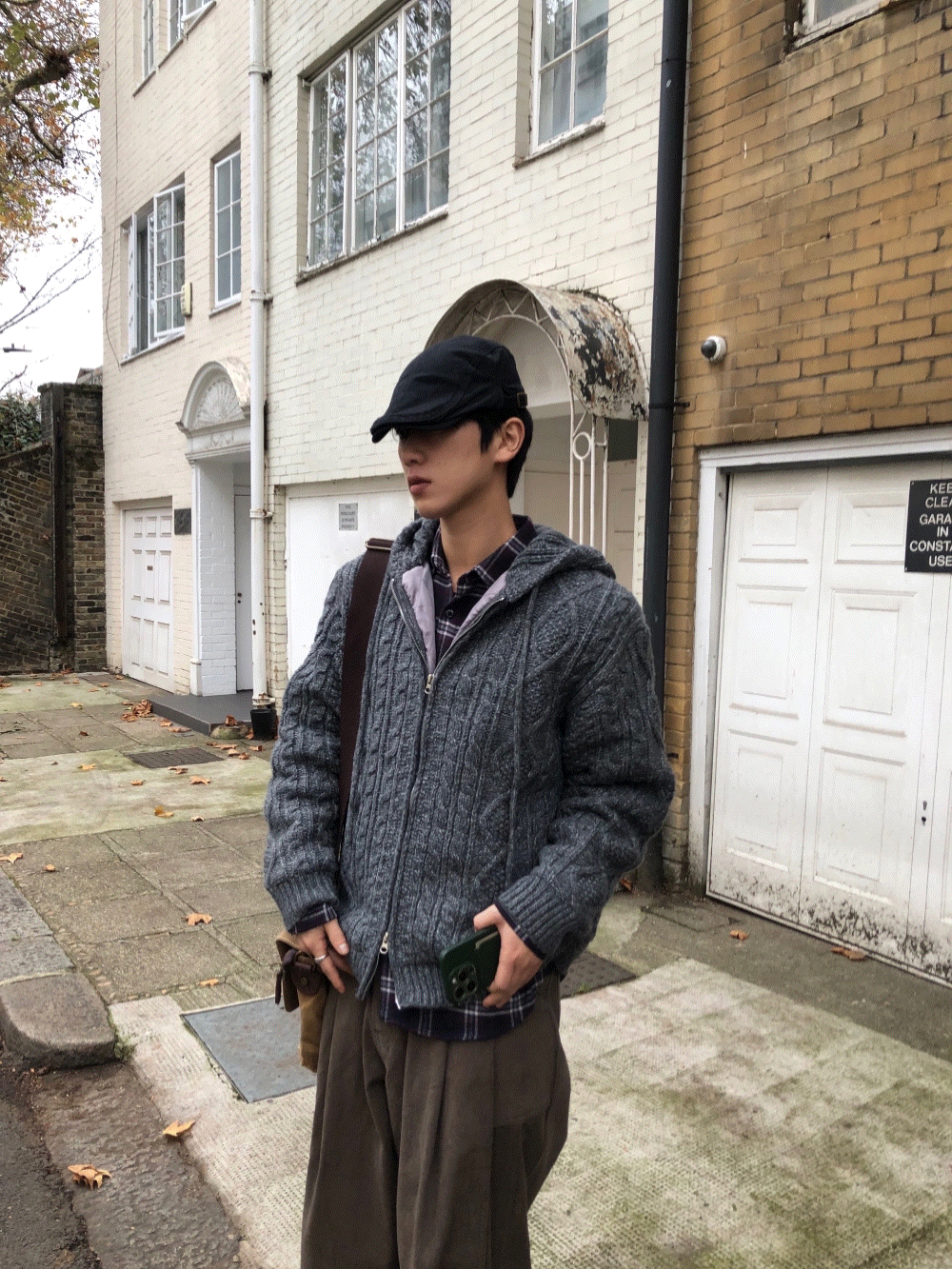 CF10_ 年末麻花電纜 針織羊毛羽絨外套