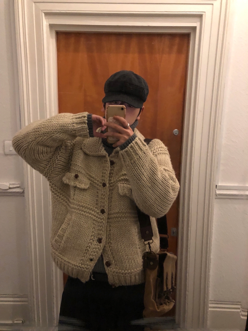 CF07_英倫聖誕 花呢羊毛針織開衫