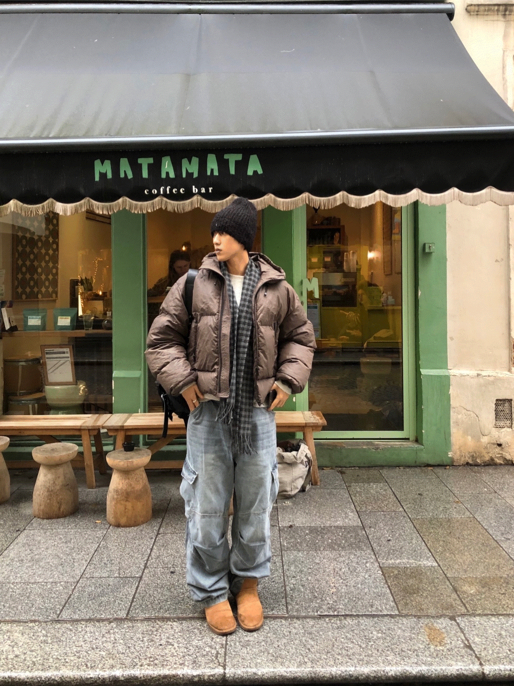 CG10_巴黎純色 連帽羽絨服