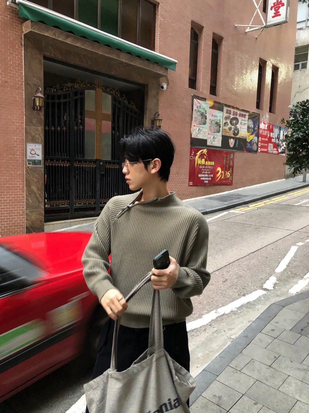 CI16_法式雷格納 側面拉鍊開襟 針織上衣