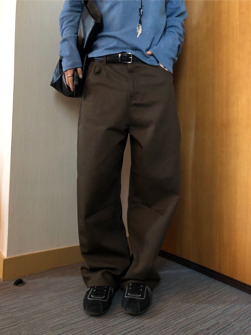 CJ14_天天復古 日常弧線長褲